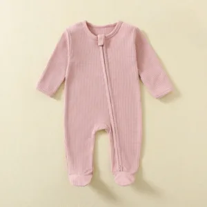 Organic-Cotton-Baby-Rompers-Waffle-100-Cotton-Infant-Boys-Girls-Jumpsuit-Zipper-Footed-Solid-Long-Sleeve-1.webp