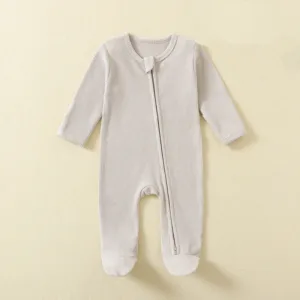 Organic-Cotton-Baby-Rompers-Waffle-100-Cotton-Infant-Boys-Girls-Jumpsuit-Zipper-Footed-Solid-Long-Sleeve-3.webp