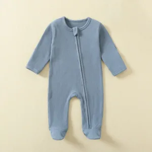 Organic-Cotton-Baby-Rompers-Waffle-100-Cotton-Infant-Boys-Girls-Jumpsuit-Zipper-Footed-Solid-Long-Sleeve-4.webp